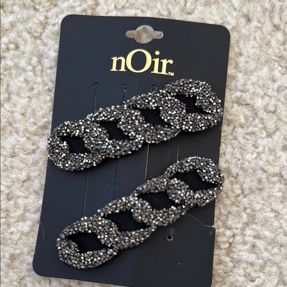 nOir Jewelry Black and Silver Chain Link Hair Accessories